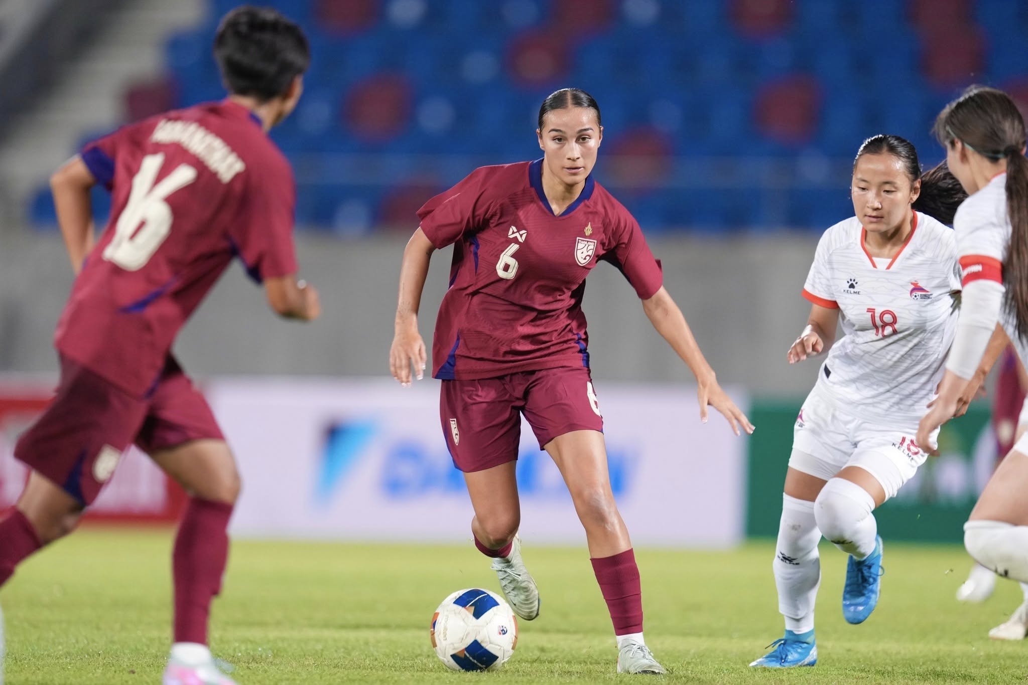 ชบาแก้ว ถล่ม มองโกเลีย 11-0 เก็บเก้าคะแนนเต็ม ฟุตบอลหญิงชิงแชมป์เอเชีย