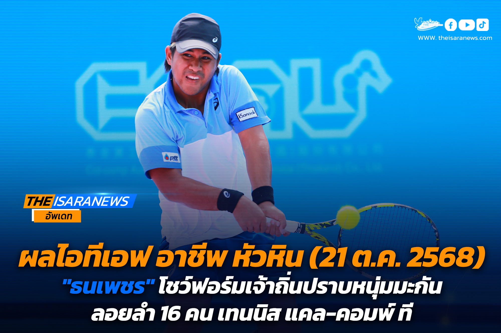 ผลไอทีเอฟ อาชีพ หัวหิน (21 ต.ค. 2568)