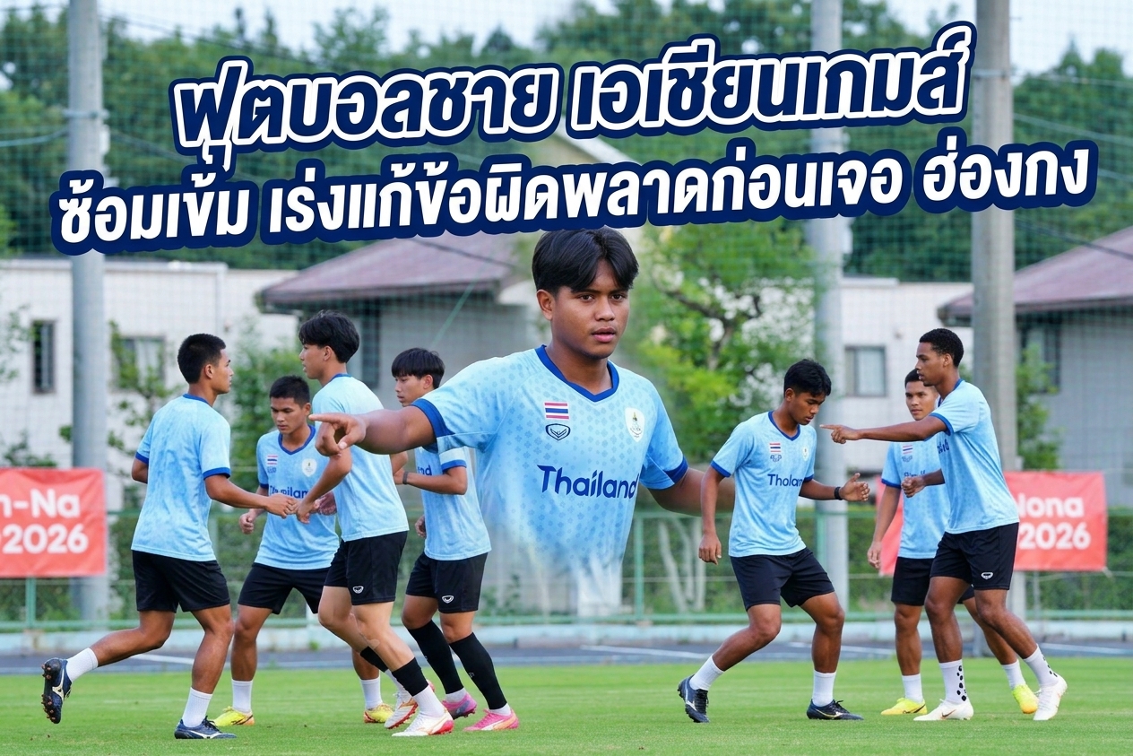 ฟุตบอลชายเอเชียนเกมส์ ซ้อมเข้มเร่งแก้ข้อผิดพลาดก่อนเจอ ฮ่องกง ” กฤตภัค” ยันพร้อมช่วยทีมเต็มที่